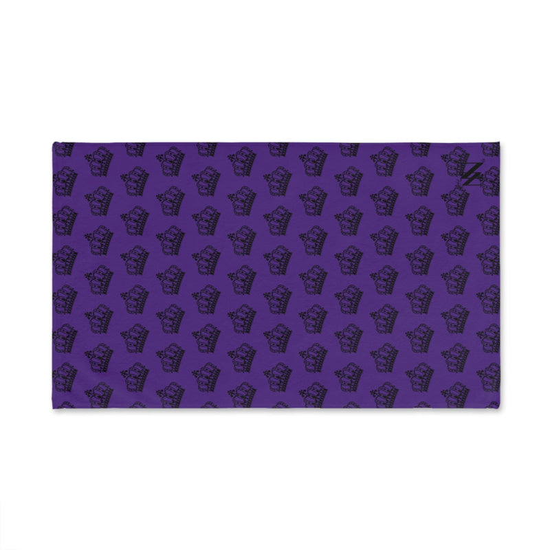 King Crown Patterned Purple | Mix & Match Soft Fun-Flirty Lovers’ Towels