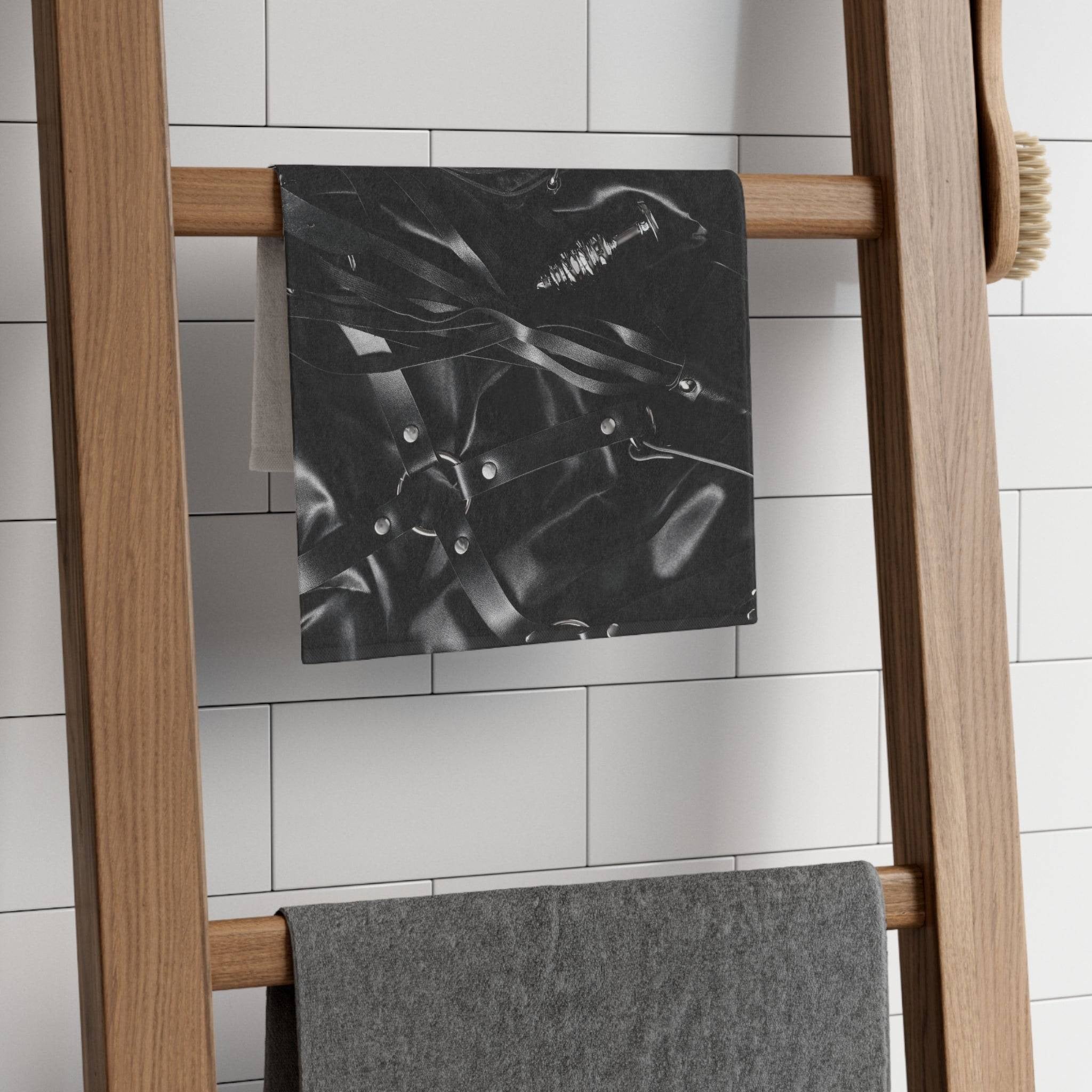 Kinky Bondage BSDM Black | Mix & Match Soft Fun-Flirty Lovers’ Towels