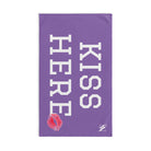 Kiss Here Lips Kiss Lavendar | Mix & Match Soft Fun-Flirty Lovers’ Towels