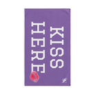 Kiss Here Lips Kiss Lavendar | Mix & Match Soft Fun-Flirty Lovers’ Towels