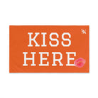 Kiss Here Lips Kiss Orange | Mix & Match Soft Fun-Flirty Lovers’ Towels