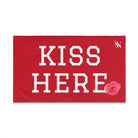 Kiss Here Lips Kiss Red | Mix & Match Soft Fun-Flirty Lovers’ Towels