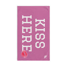 Kiss Here Lips Kiss Soft Pink | Mix & Match Soft Fun-Flirty Lovers’ Towels