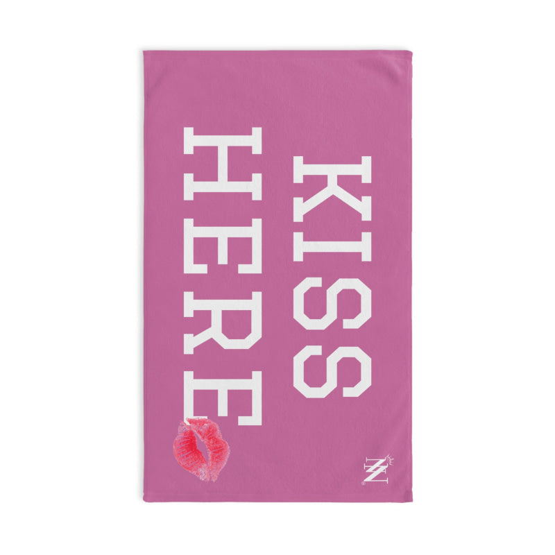 Kiss Here Lips Kiss Soft Pink | Mix & Match Soft Fun-Flirty Lovers’ Towels