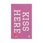 Kiss Here Lips Kiss Soft Pink | Mix & Match Soft Fun-Flirty Lovers’ Towels