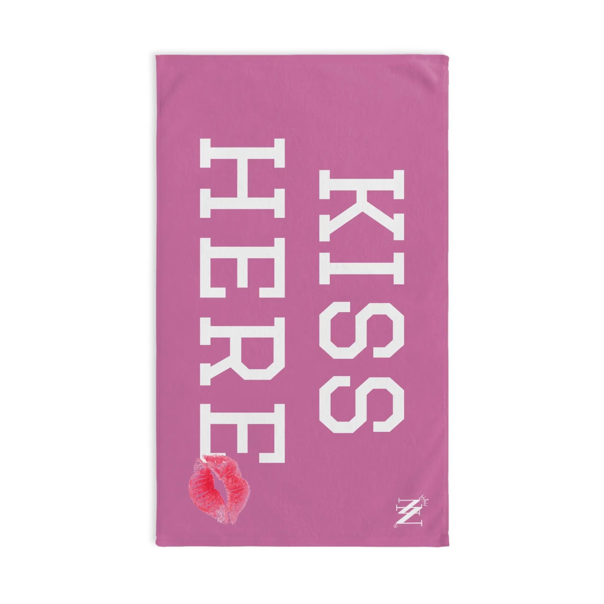 Kiss Here Lips Kiss Soft Pink | Mix & Match Soft Fun-Flirty Lovers’ Towels