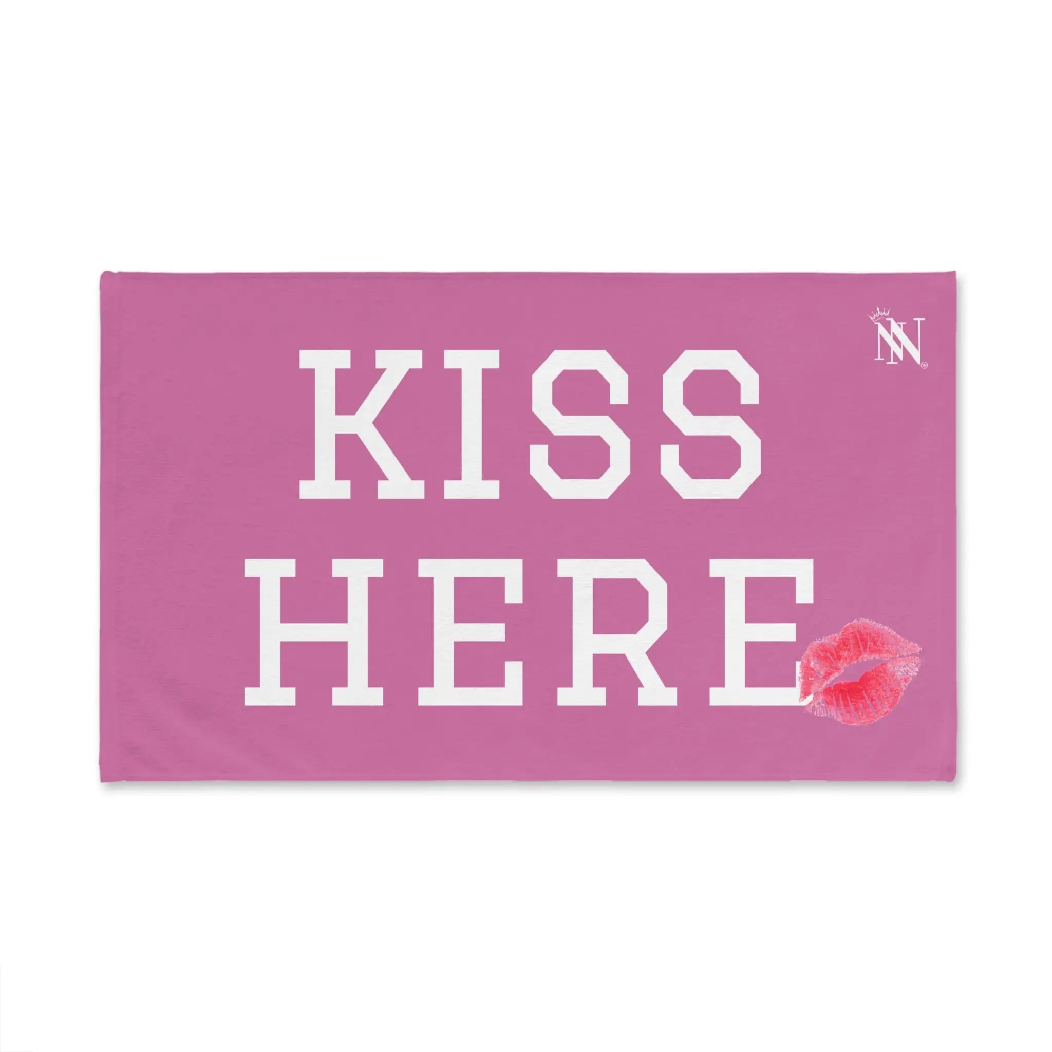 Kiss Here Lips Kiss Soft Pink | Mix & Match Soft Fun-Flirty Lovers’ Towels