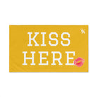 Kiss Here Lips Kiss Yellow | Mix & Match Soft Fun-Flirty Lovers’ Towels