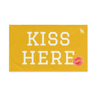 Kiss Here Lips Kiss Yellow | Mix & Match Soft Fun-Flirty Lovers’ Towels