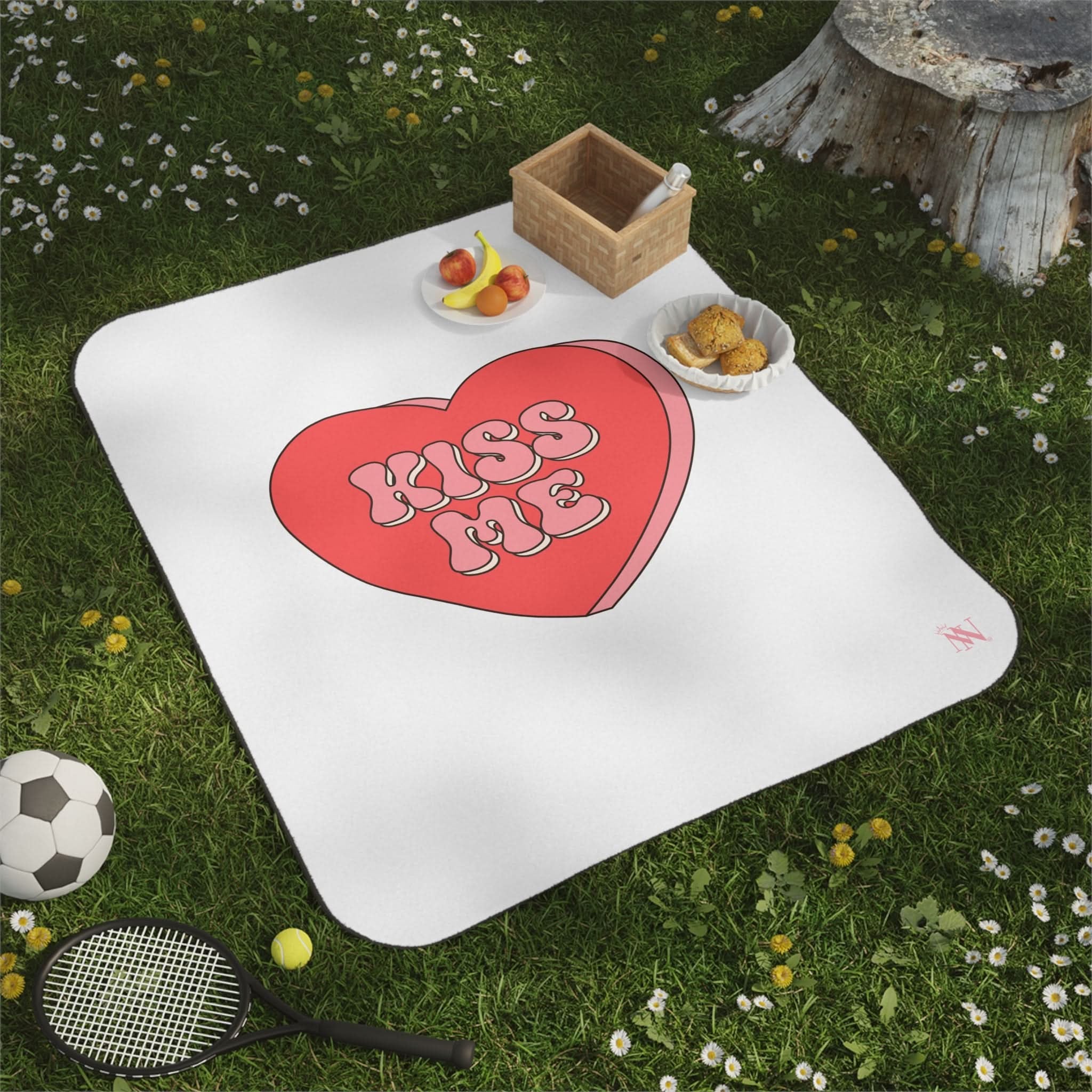 Kiss Me Candy Heart | Mix Match Fun-Flirty Lovers’ Water-Resistant Blankets