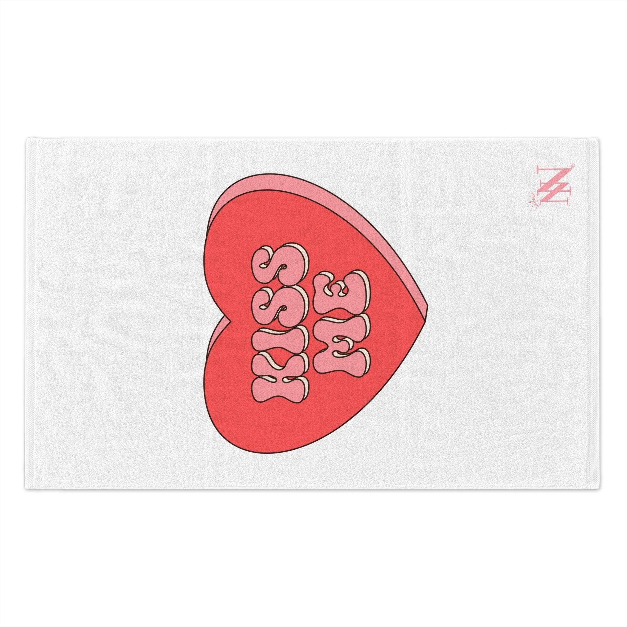 Kiss Me Candy Heart | Mix & Match Soft Fun-Flirty Lovers’ Towels