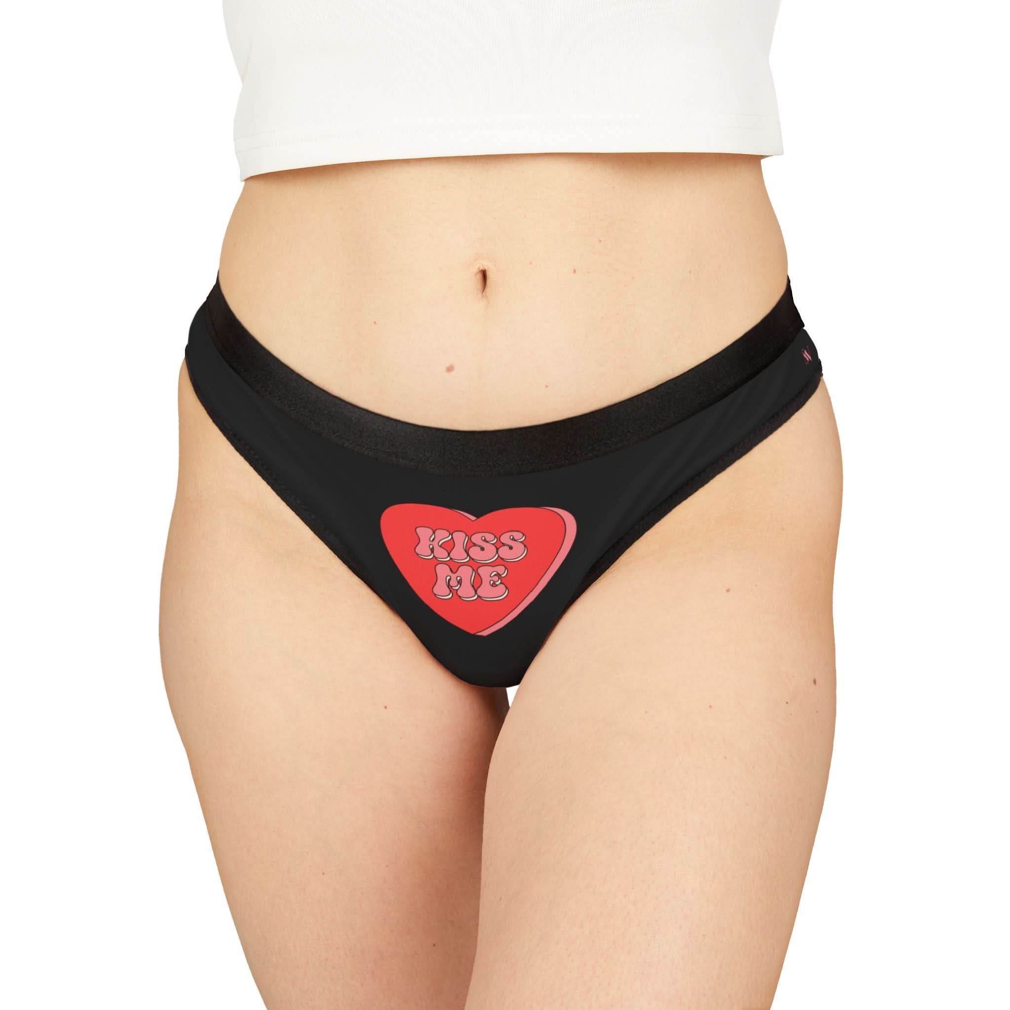 Kiss Me Candy Hearts Mix Match Women’s Thong Sex Panties | Playful Gifts