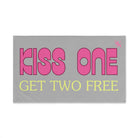 Kiss One Two Light Grey | Mix & Match Original Fun-Flirty Lovers’ Towels