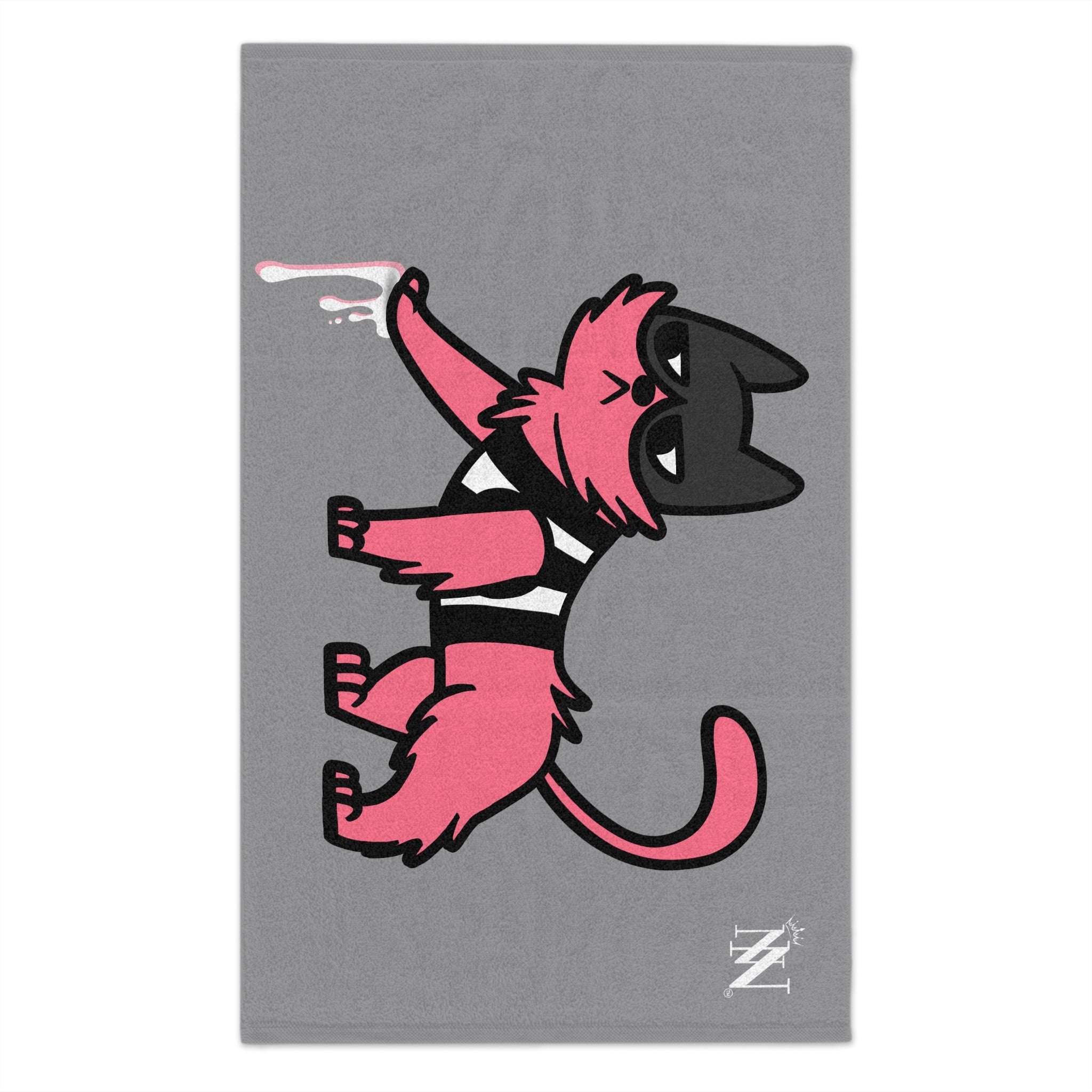 Kitty Bandit Grey | Mix & Match Soft Fun-Flirty Lovers’ Towels