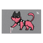 Kitty Bandit Grey | Mix & Match Soft Fun-Flirty Lovers’ Towels