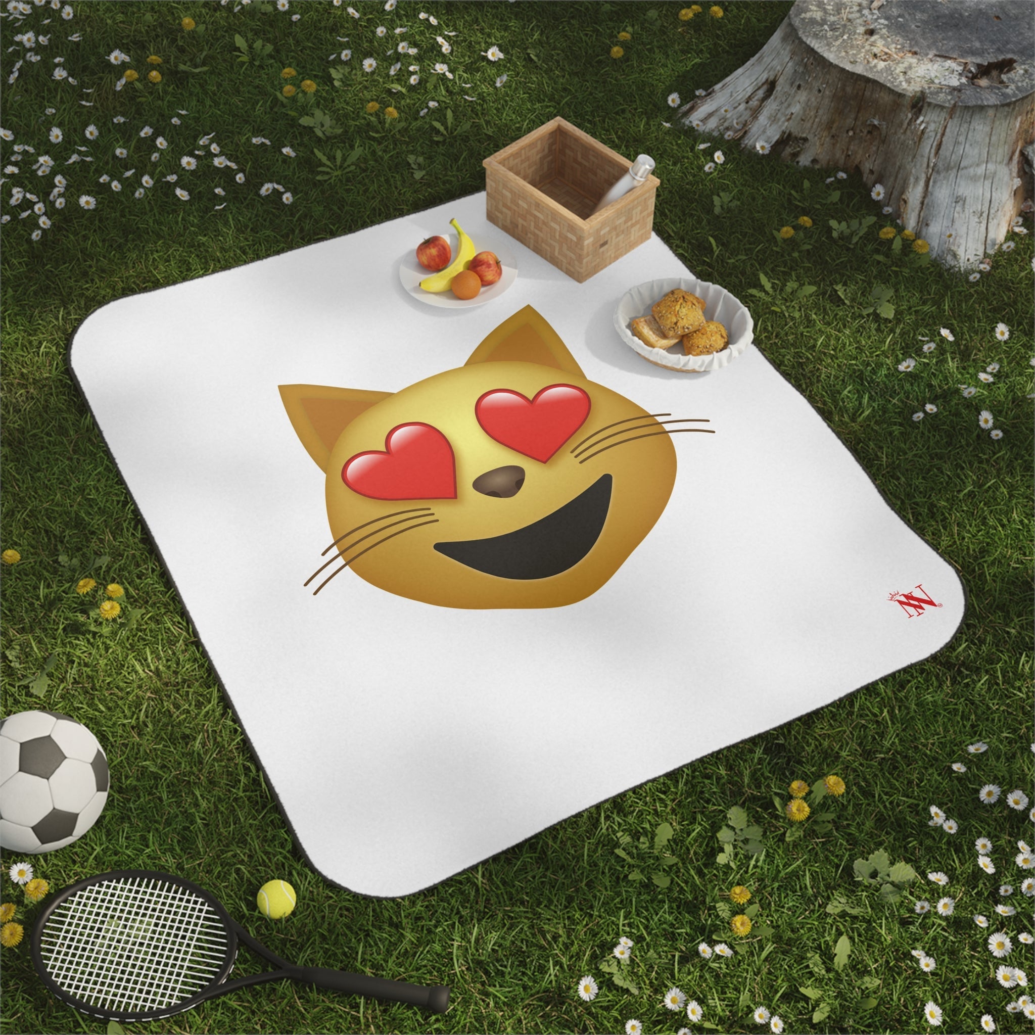 Kitty Love Emoji | Mix Match Fun-Flirty Lovers’ Water-Resistant Blankets