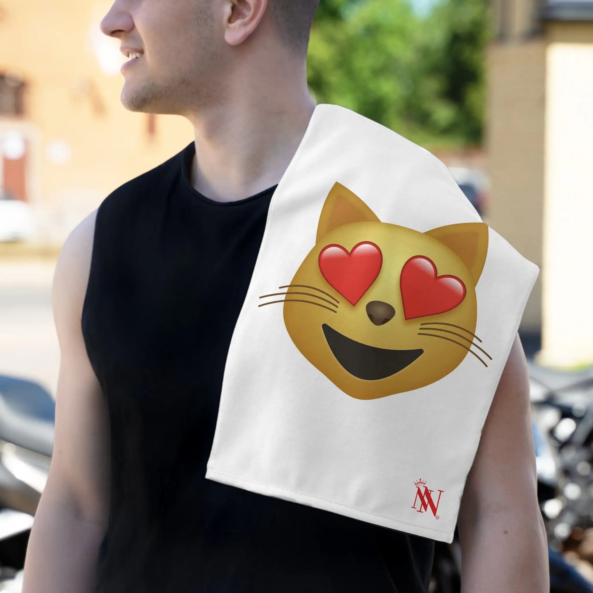 Kitty Love Emoji | Mix & Match Soft Fun-Flirty Lovers’ Towels