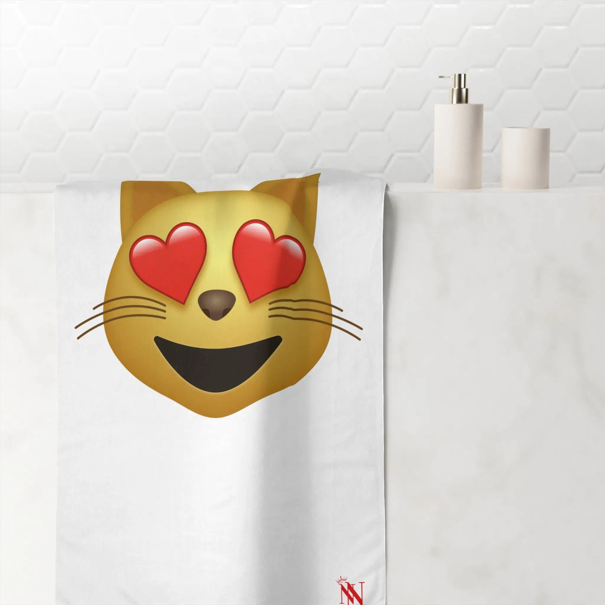 Kitty Love Emoji | Mix & Match XL Fun-Flirty Lovers’ Towels