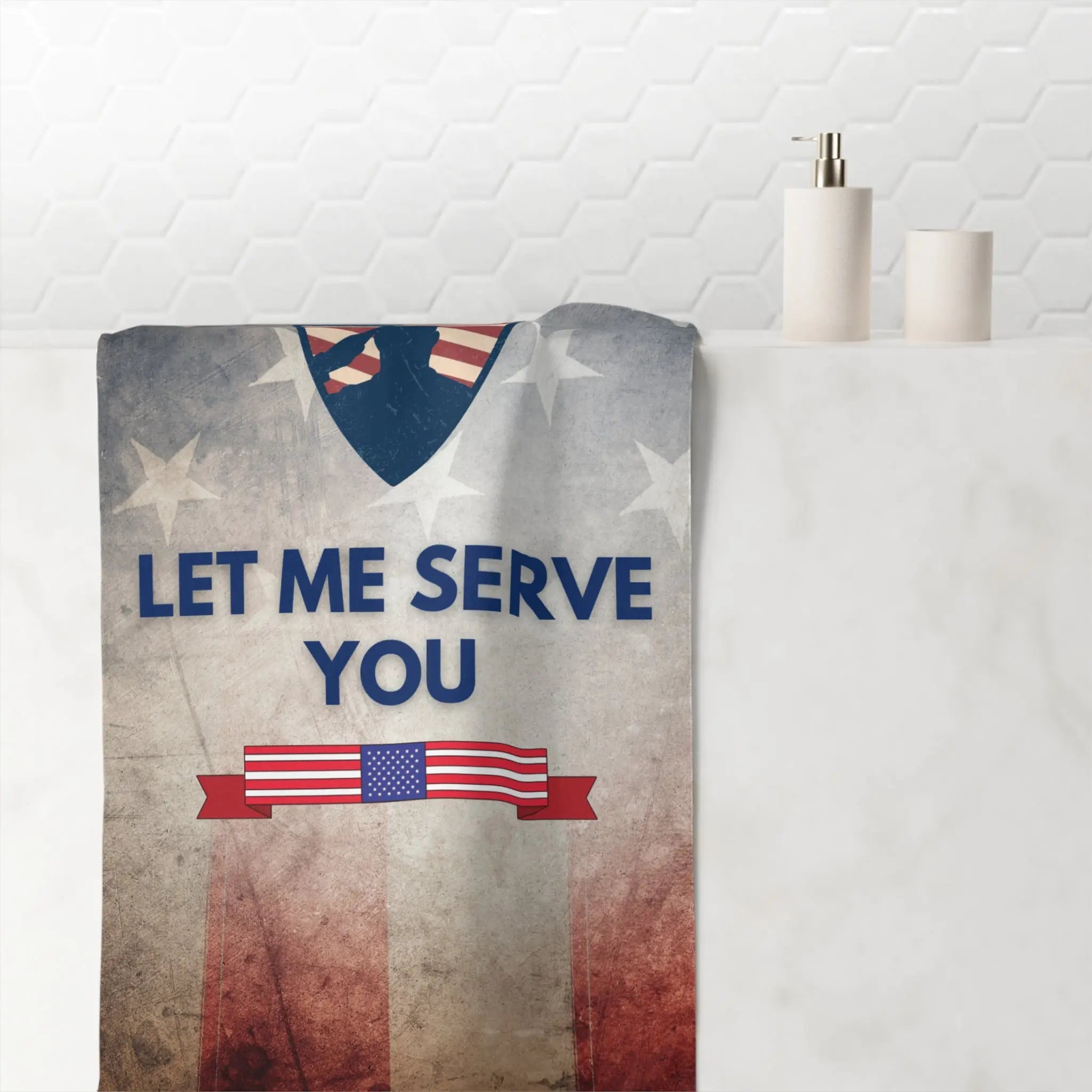 Let Me Serve You Veteran | Mix & Match XL Fun-Flirty Lovers’ Towels
