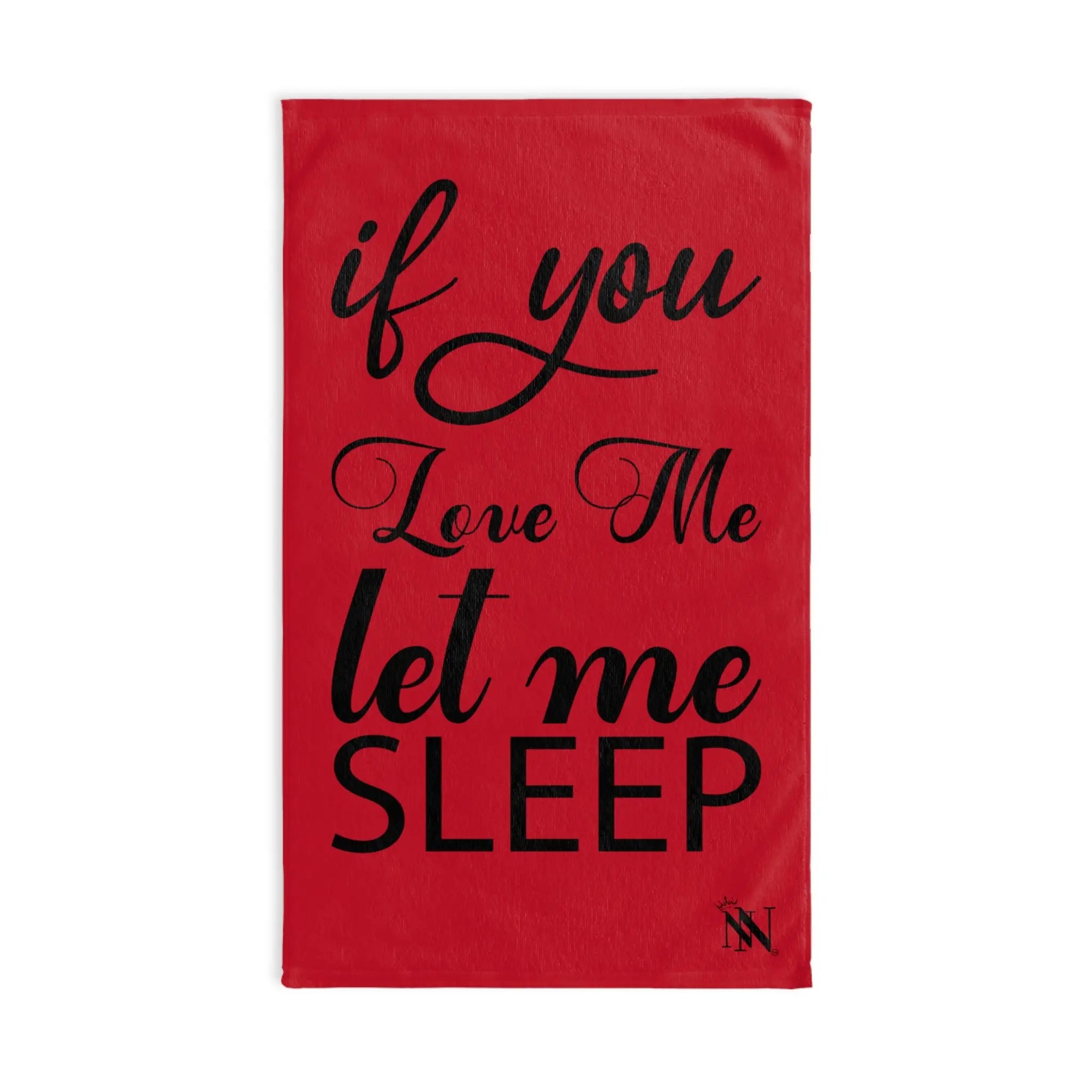 Let Me Sleep Dark Red | Mix & Match Fun-Flirty Lovers’ Towels