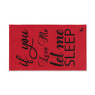 Let Me Sleep Dark Red | Mix & Match Fun-Flirty Lovers’ Towels