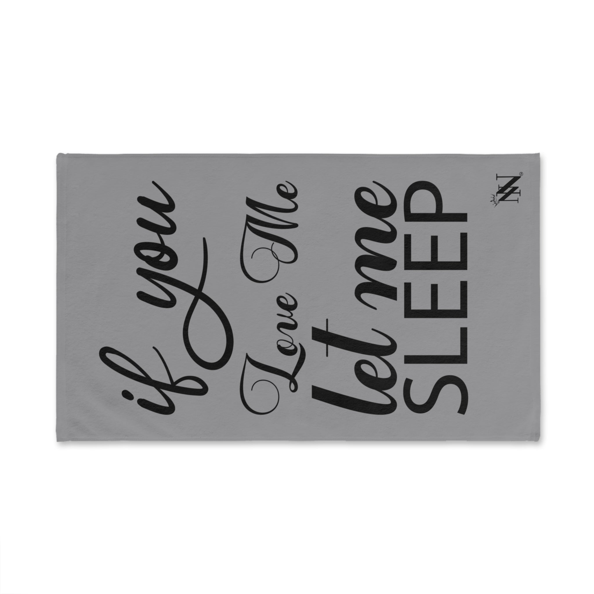 Let Me Sleep Grey | Mix & Match Original Fun-Flirty Lovers’ Towels