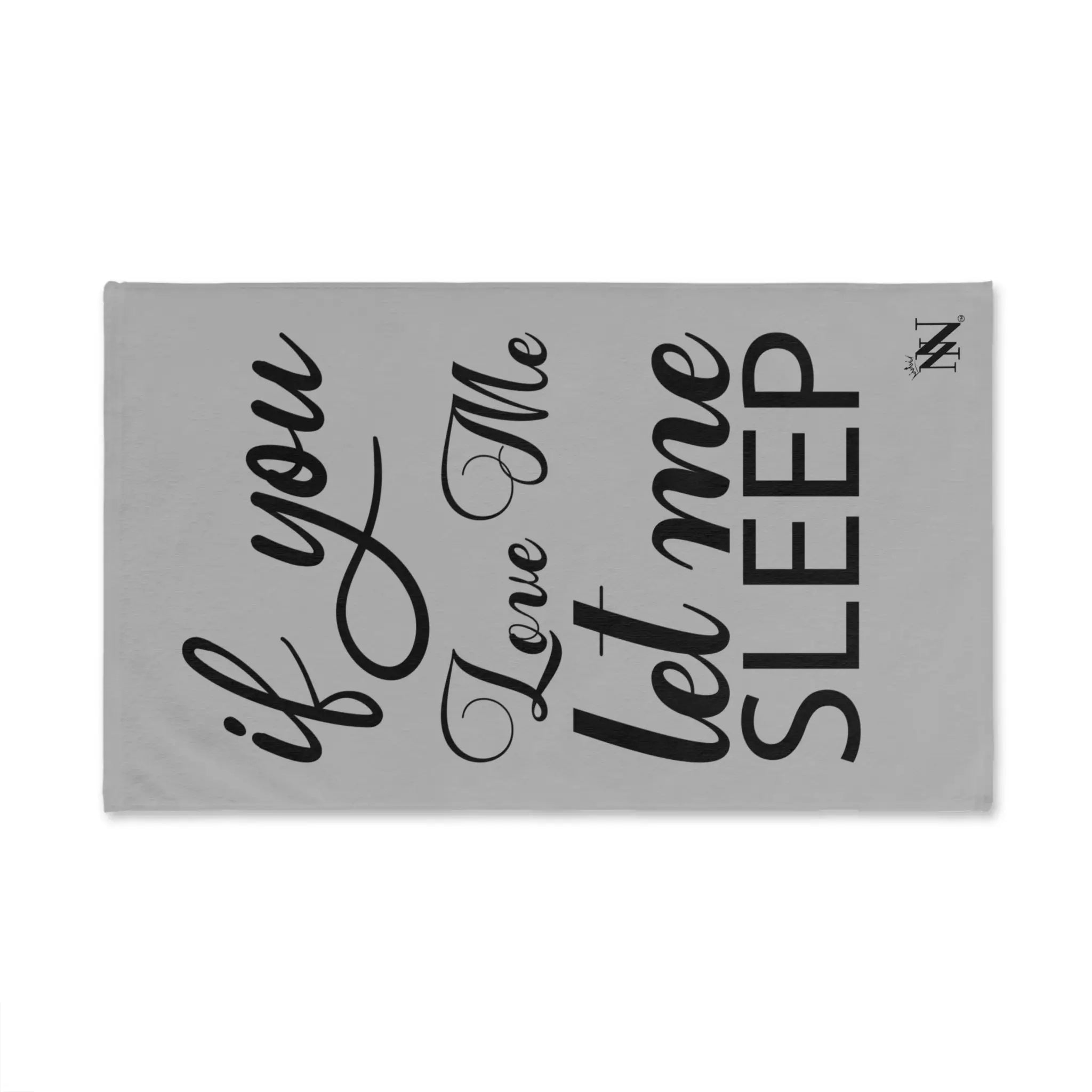 Let Me Sleep Light Grey | Mix & Match Fun-Flirty Lovers’ Towels