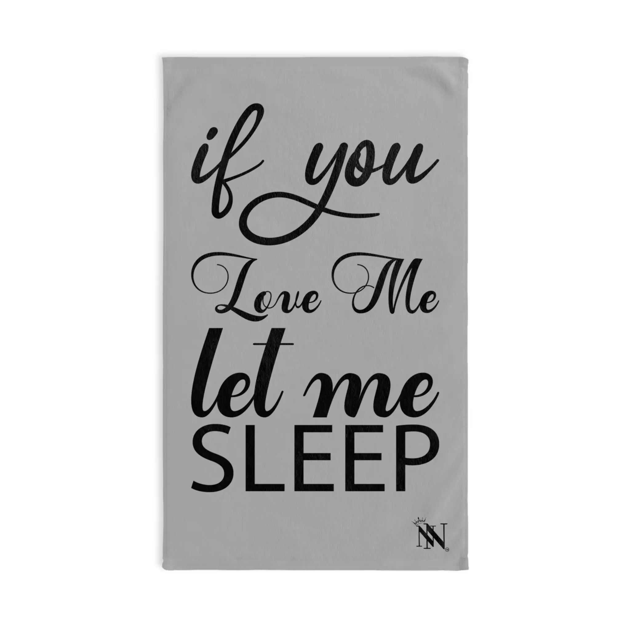 Let Me Sleep Light Grey | Mix & Match Fun-Flirty Lovers’ Towels