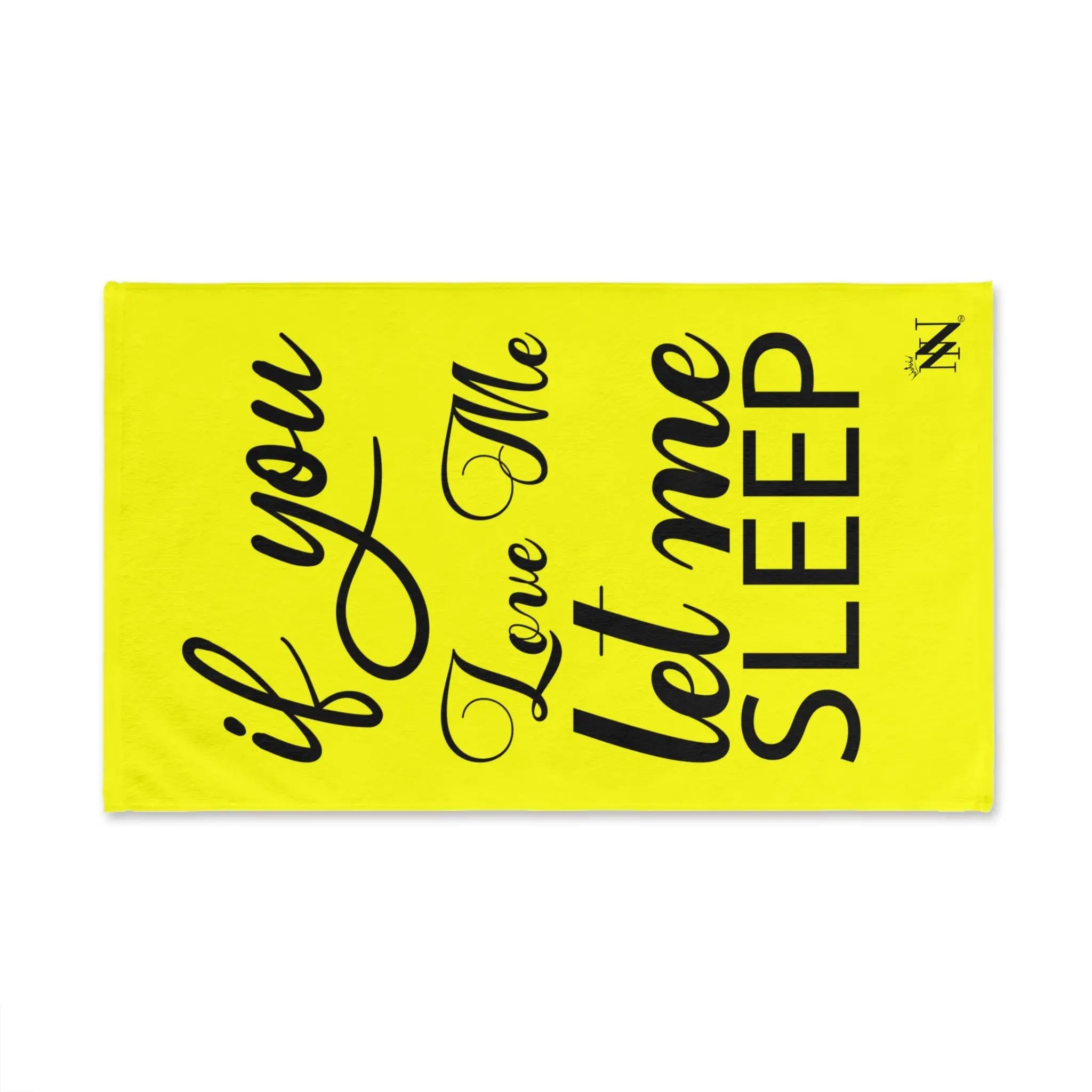 Let Me Sleep Neon Yellow | Mix & Match Fun-Flirty Lovers’ Towels