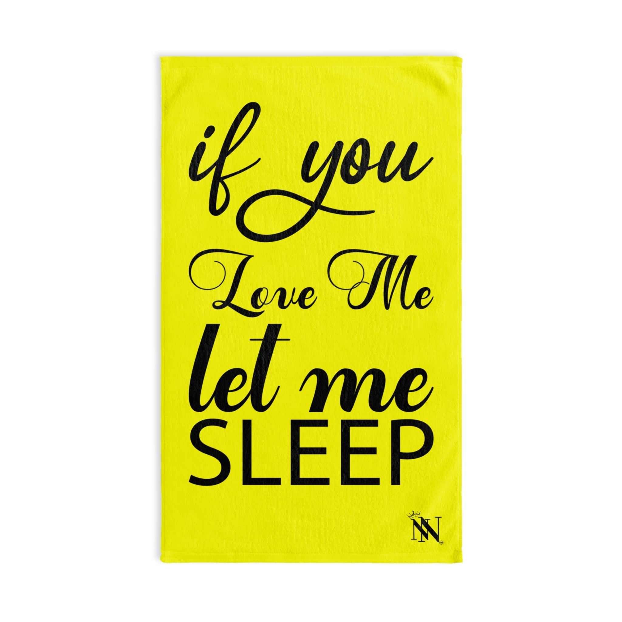 Let Me Sleep Neon Yellow | Mix & Match Fun-Flirty Lovers’ Towels