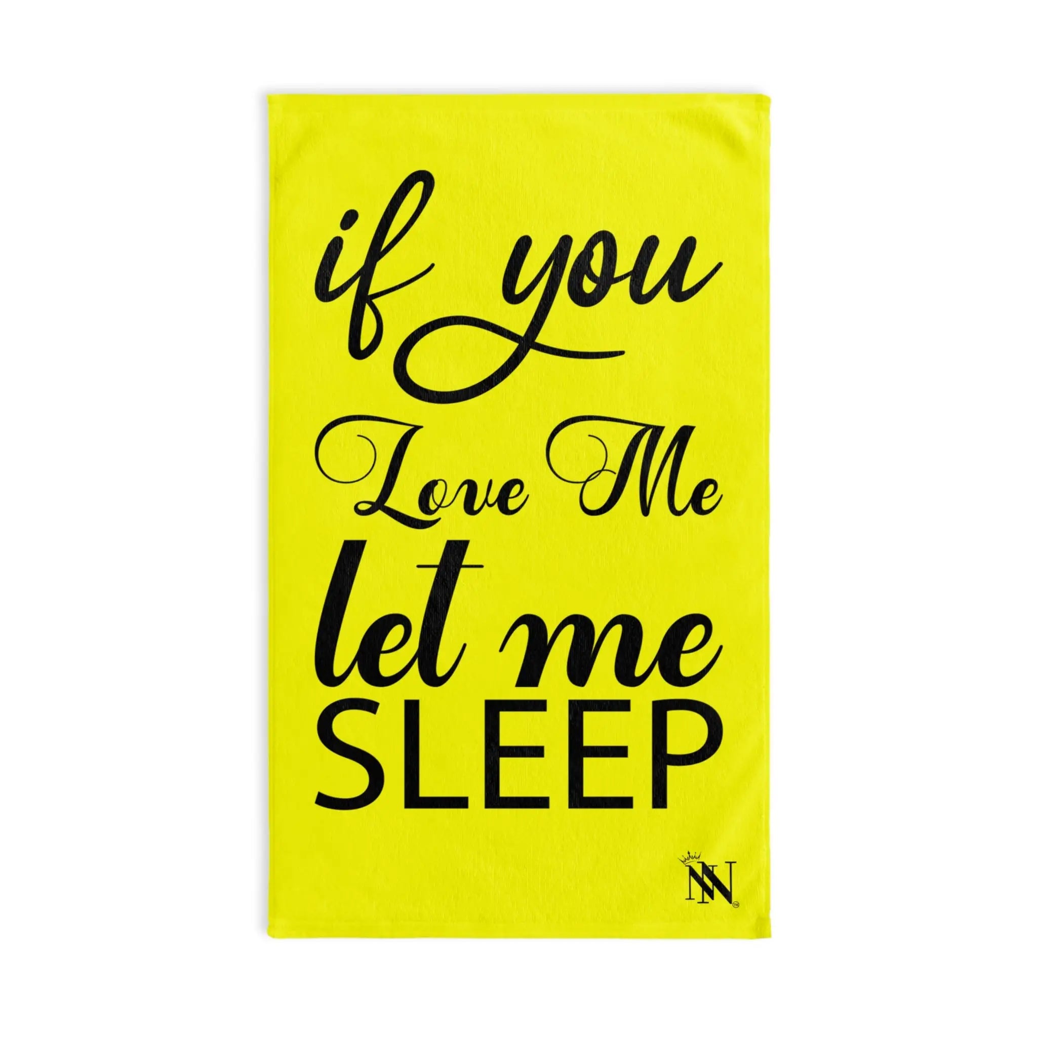 Let Me Sleep Neon Yellow | Mix & Match Fun-Flirty Lovers’ Towels