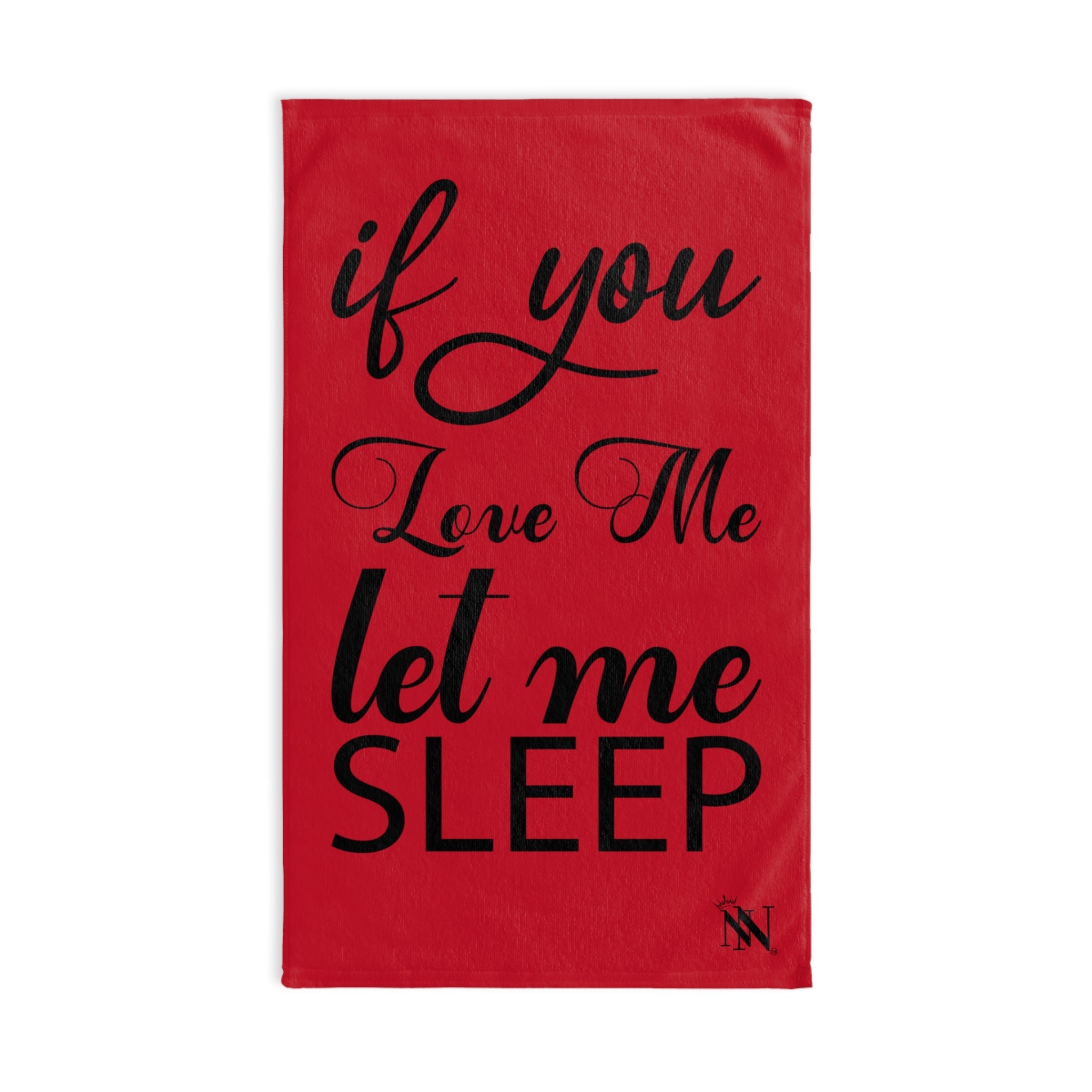 Let Me Sleep Signature Red | Mix & Match Original Fun-Flirty Lovers’ Towels