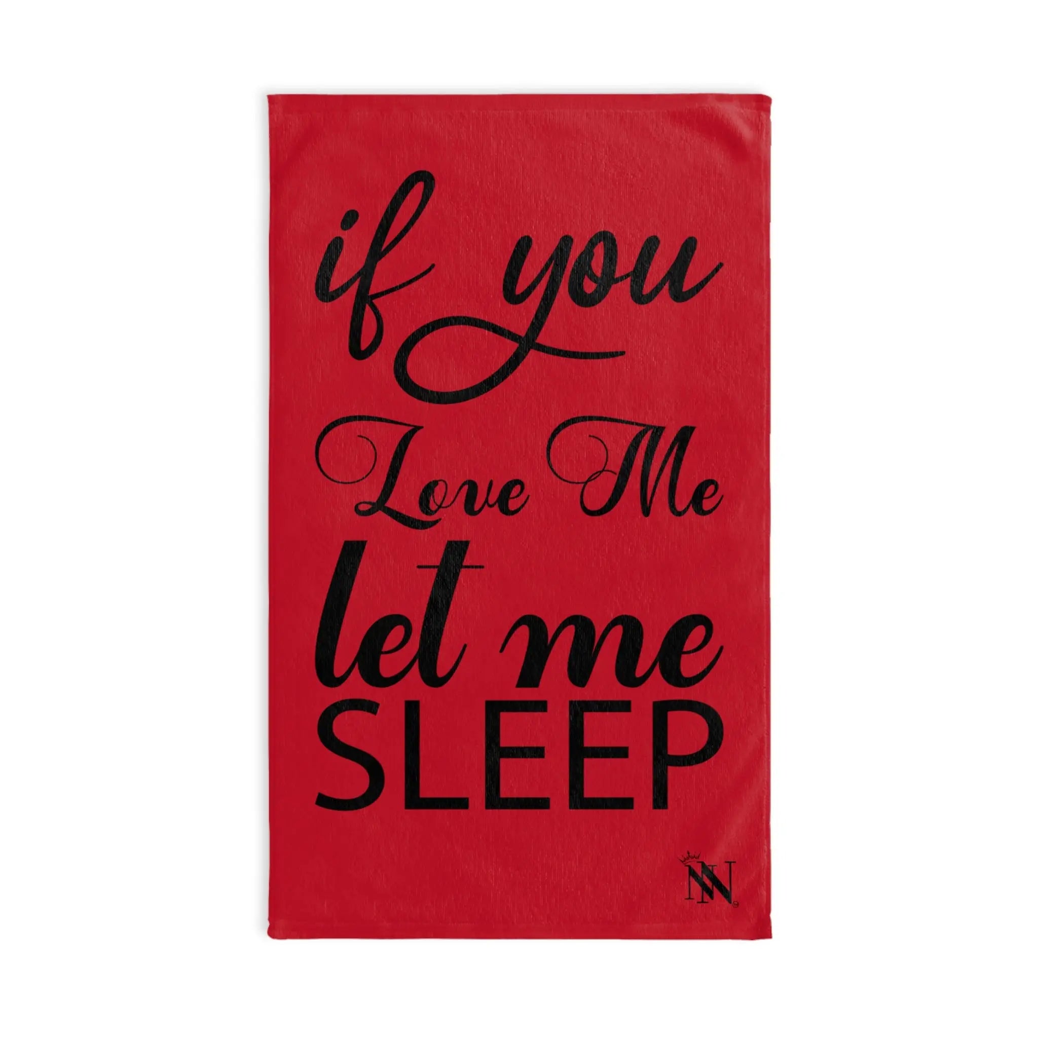 Let Me Sleep Signature Red | Mix & Match Original Fun-Flirty Lovers’ Towels