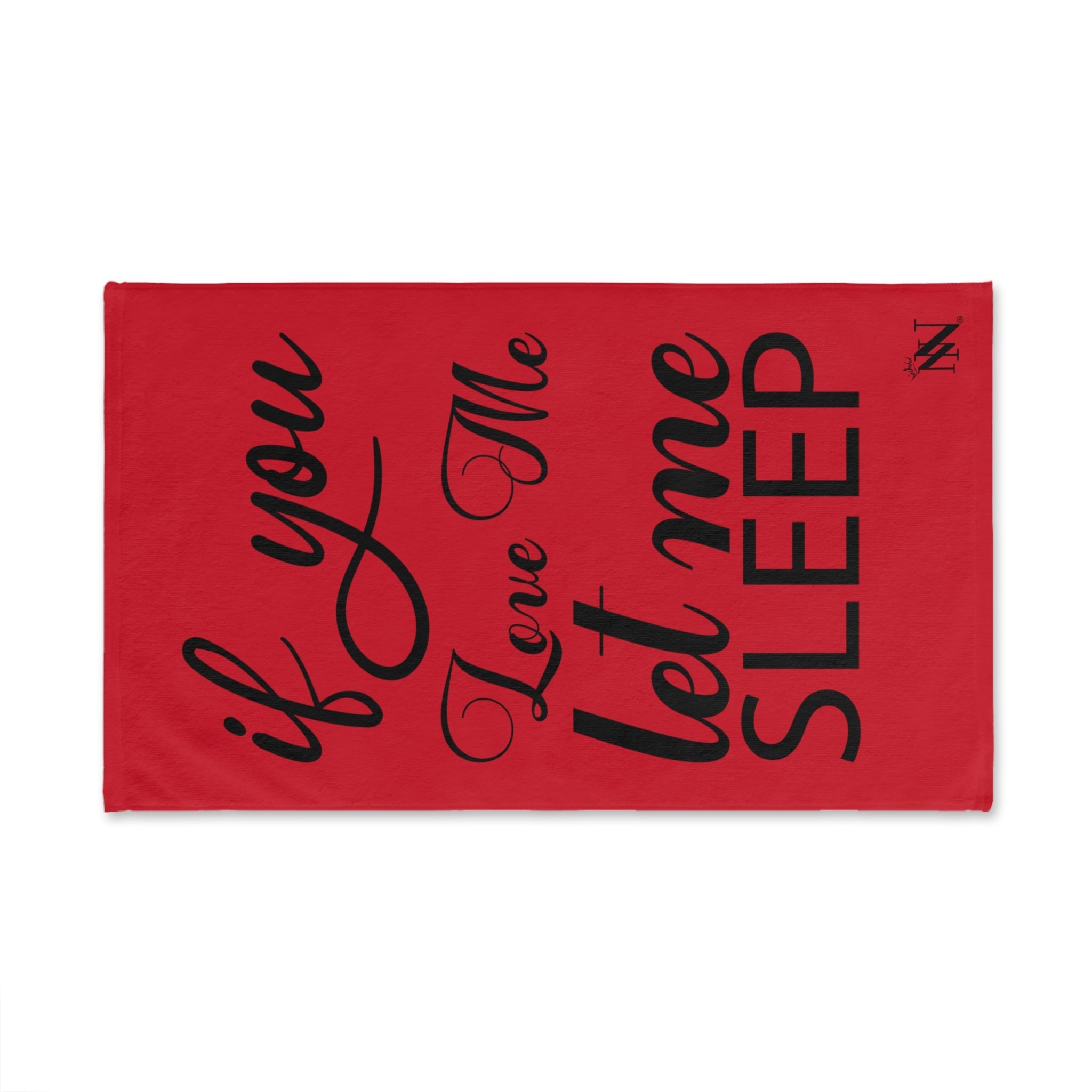 Let Me Sleep Signature Red | Mix & Match Original Fun-Flirty Lovers’ Towels