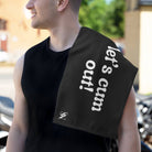 Let’s Cum Out! Black Mix & Match Soft Sex Towels | Flirty Lovers’ Gifts