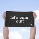 Let’s Cum Out! Black Mix & Match Soft Sex Towels | Flirty Lovers’ Gifts