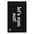 Let’s Cum Out! Black Mix & Match Soft Sex Towels | Flirty Lovers’ Gifts
