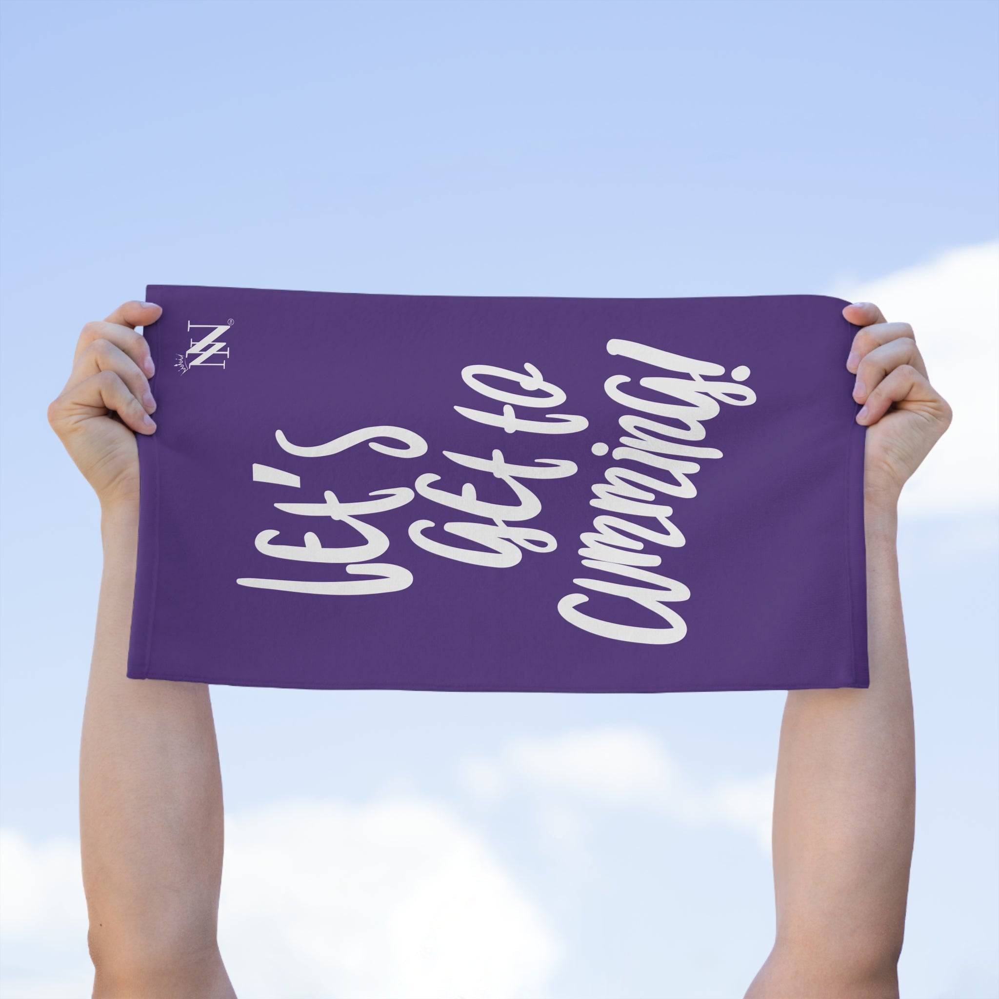 Let’s Get to Cumming! Purple | Mix & Match Soft Sex Towels | Flirty Lovers’ Gifts