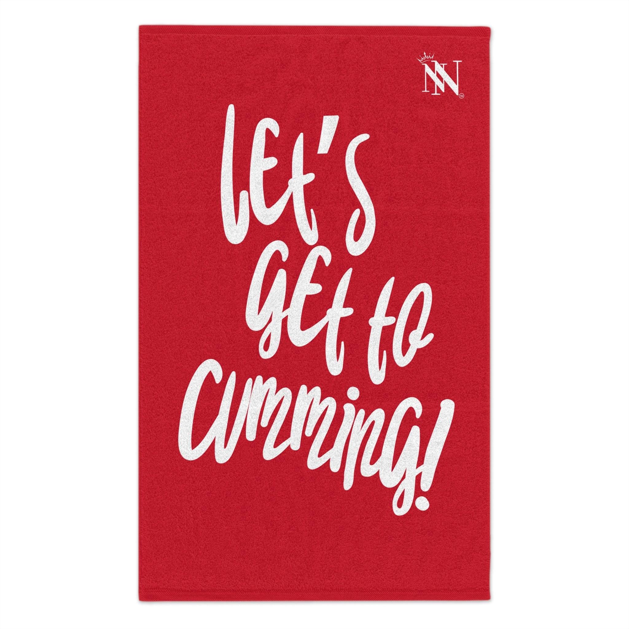 Let’s Get to Cumming! Red | Mix & Match Soft Sex Towels | Flirty Lovers’ Gifts
