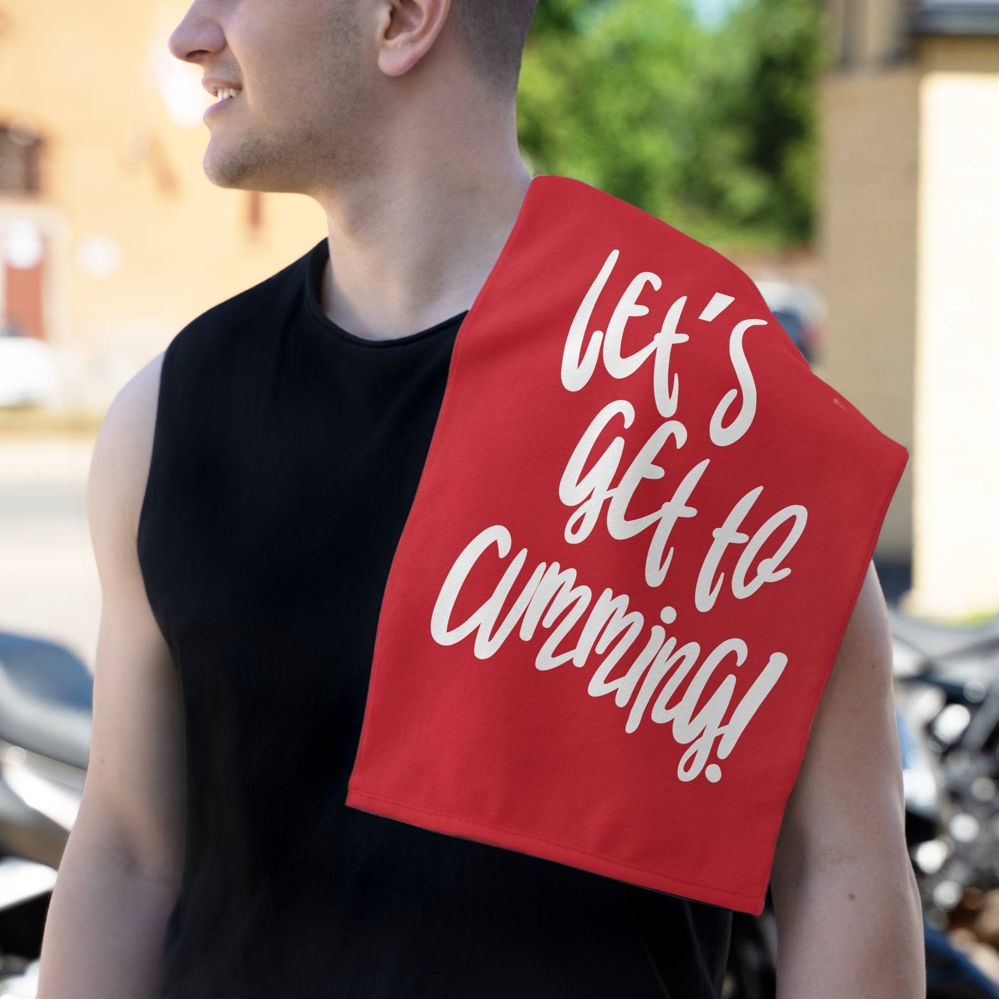 Let’s Get to Cumming! Red | Mix & Match Soft Sex Towels | Flirty Lovers’ Gifts