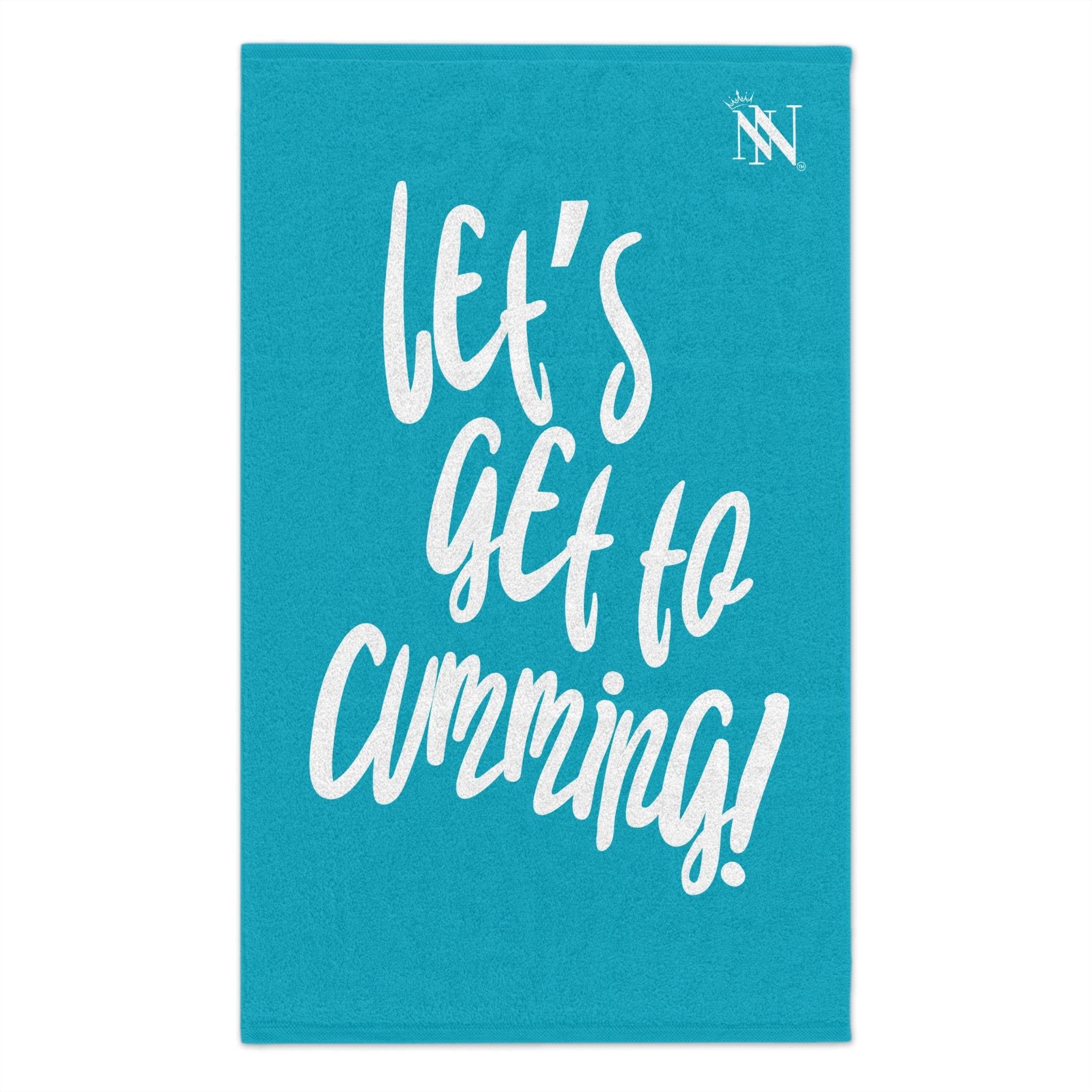 Let’s Get to Cumming! Teal Mix & Match Soft Sex Towels | Flirty Lovers’ Gifts