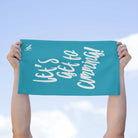 Let’s Get to Cumming! Teal Mix & Match Soft Sex Towels | Flirty Lovers’ Gifts
