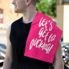 Let’s Get to Fucking! Pink Mix & Match Soft Sex Towels | Flirty Lovers’ Gifts