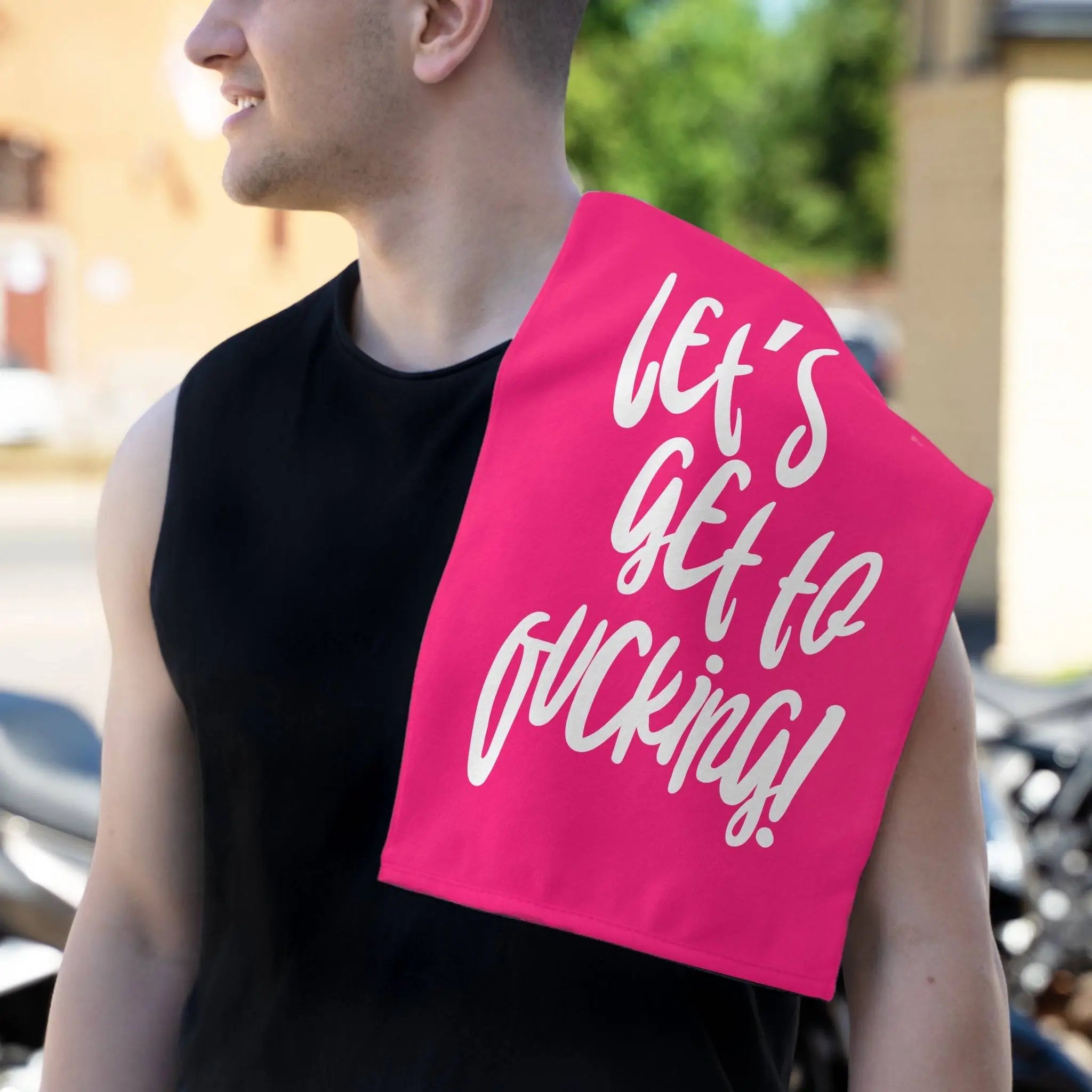 Let’s Get to Fucking! Pink Mix & Match Soft Sex Towels | Flirty Lovers’ Gifts