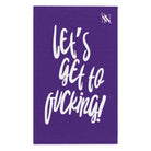 Let’s Get to Fucking! Purple Mix & Match Soft Sex Towels | Flirty Lovers’ Gifts