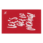 Let’s Get to Fucking! Red Mix & Match Soft Sex Towels | Flirty Lovers’ Gifts
