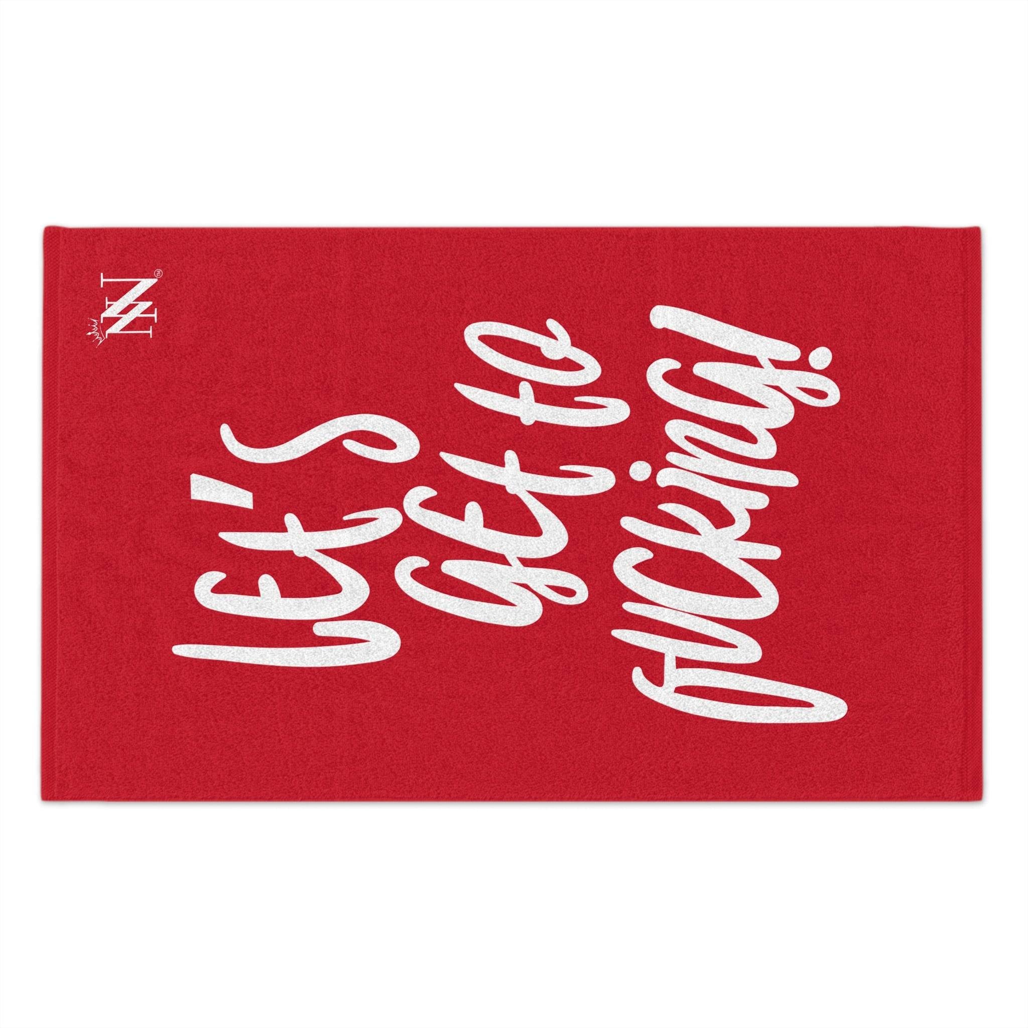 Let’s Get to Fucking! Red Mix & Match Soft Sex Towels | Flirty Lovers’ Gifts
