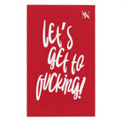 Let’s Get to Fucking! Red Mix & Match Soft Sex Towels | Flirty Lovers’ Gifts