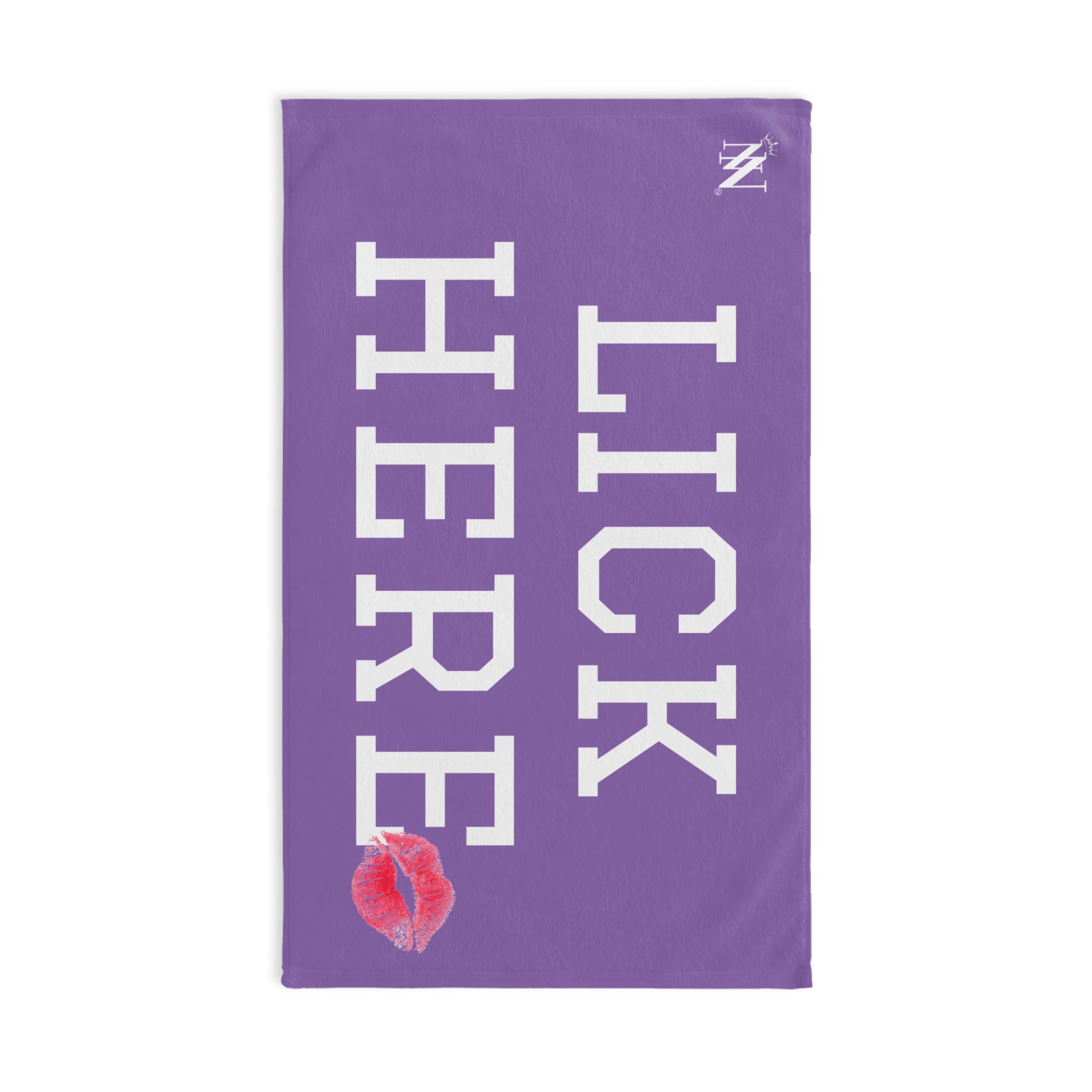 Lick Here Lips Kiss Lavendar | Mix & Match Original Fun-Flirty Lovers’ Towel
