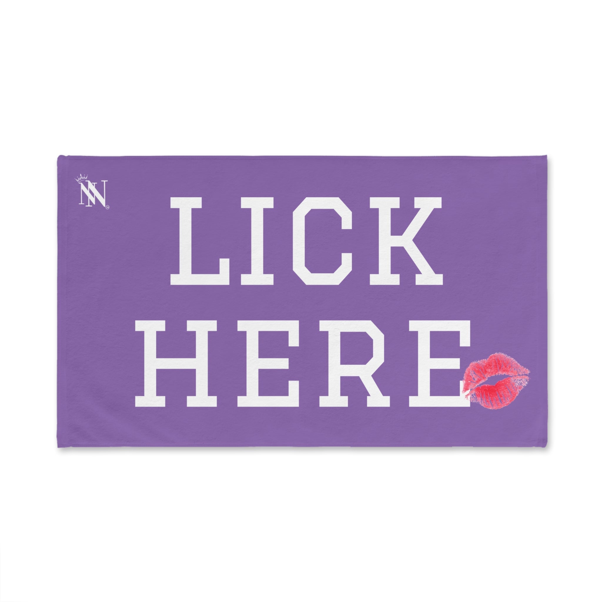 Lick Here Lips Kiss Lavendar | Mix & Match Original Fun-Flirty Lovers’ Towel